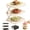 White, variant on 3-Tier Foldable Tiered Tray Stand, Collapsible Food Display Rack with X-Shaped Leg for Fruits Dessert Presentation Party