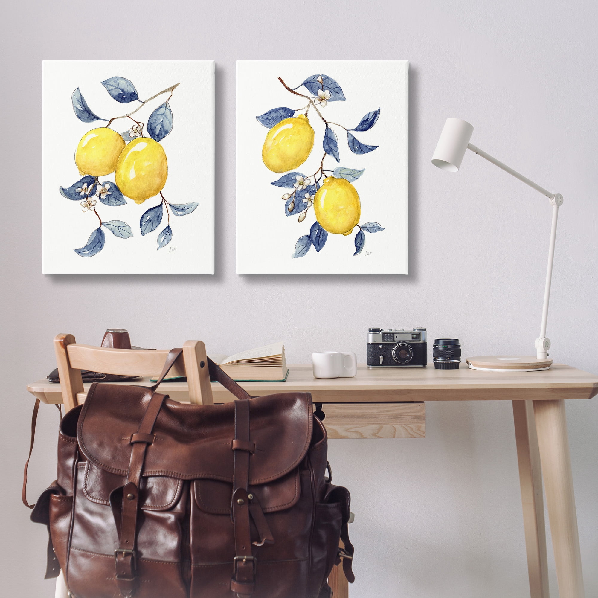 Stupell Industries Budding Lemon Blossoms Food & Beverage Painting Gallery Wrapped Canvas Art Print Wall Art, 24 x 30, Set of 2
