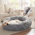 thumbnail image 4 of Cama para perros Still Donut, 114 cm, relajante y esponjosa, redonda, XL, gris oscuro, 4 of 7