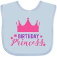 thumbnail image 3 of Inktastic Birthday Princess, Little Princess, Crown, Stars Girls Baby Bib, 3 of 4