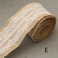 thumbnail image 2 of Vikakiooze Home Decor Wedding Party Decor Rustic Vintage Lace Edged Jute Hessian Ribbon Roll E, 2 of 2