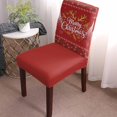 thumbnail image 2 of Chair Covers for Dining Room Set of 8,Blue Merry Christmas Elk Snow Stretch Seat Protector Removable Washable Chairs Slipcovers for Kitchen Banquet Wedding Hotel,Winter Plants Shiny Stars, 2 of 6