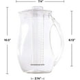thumbnail image 6 of OVENTE Fruit Infusion Water Pitcher 2.5 Liter (85 oz) with Removable Lid and Infuser Rod, Ideal for Flavor-Infused Drinks, Clear PIA0852C, 6 of 7