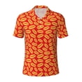 thumbnail image 2 of Daiia A Big Hot Dog Pattern Men’s Polo Shirts,Solid Deck Shirt,Classic Fit, Breathable Cotton Polo for Casual and Sport Wear-4X-Large, 2 of 7