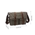 thumbnail image 2 of serony Women Men Shoulder Bag Camera Book Wallet Storage Crossbody Pack Large Capacity Camping Flap Messenger Pouch Multiple Pockets Grey Large, 2 of 7