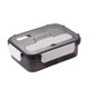 thumbnail image 1 of Fiambrera Bento con cuchara, caja de almacenamiento de alimentos de plástico con 3 compartimentos, 1 of 6