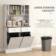 thumbnail image 6 of HOMCOM Pantry Storage Cabinet w/ Charging Station, White, 6 of 8