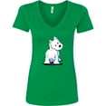 thumbnail image 3 of Inktastic Fluffybutt Westie Women's V-Neck T-Shirt, 3 of 5