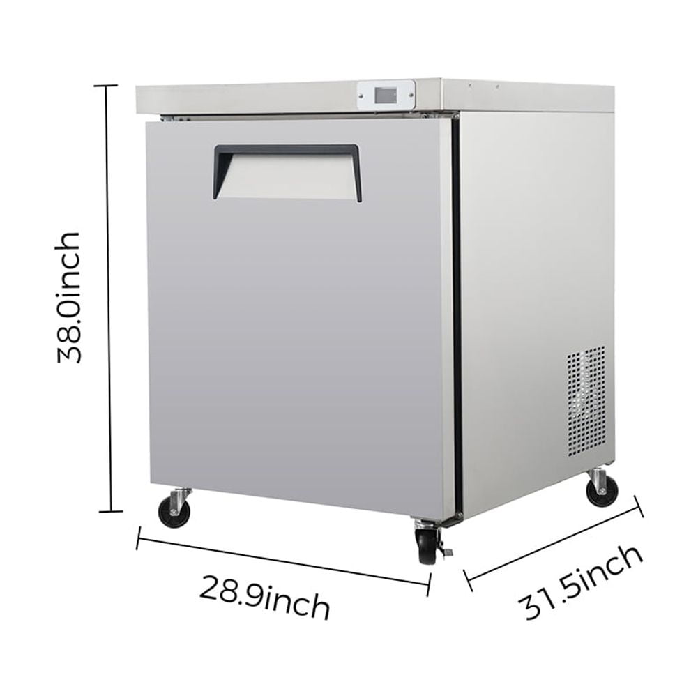 Yesurprise Commercial Refrigerators, Undercounter Refrigerators with Self-Closing Door, Frosting Water Evaporation System, Automatic Defrosting Function Commercial Fridge