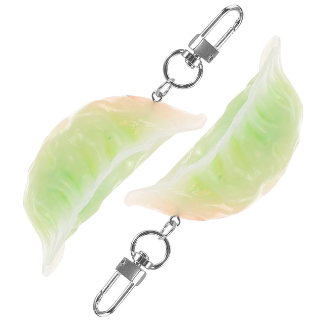 ADDHAT 2Ud Llavero De Dumpling Chino Para Decorar Y Carteras De PVC Y Aleación