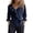Navy, variant on AKOEE Cotton Linen Shirts for Women Ruffled V Neck Tops S-3X Long Sleeve Casual Summer Beach Vacation Outfits (XL, Green)