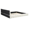thumbnail image 6 of Harper & Bright Designs King Size Upholstered Platform Bed with Thick Fabric, King Grounded Bed with Soft Headboard for Bedroom, Beige, 6 of 11