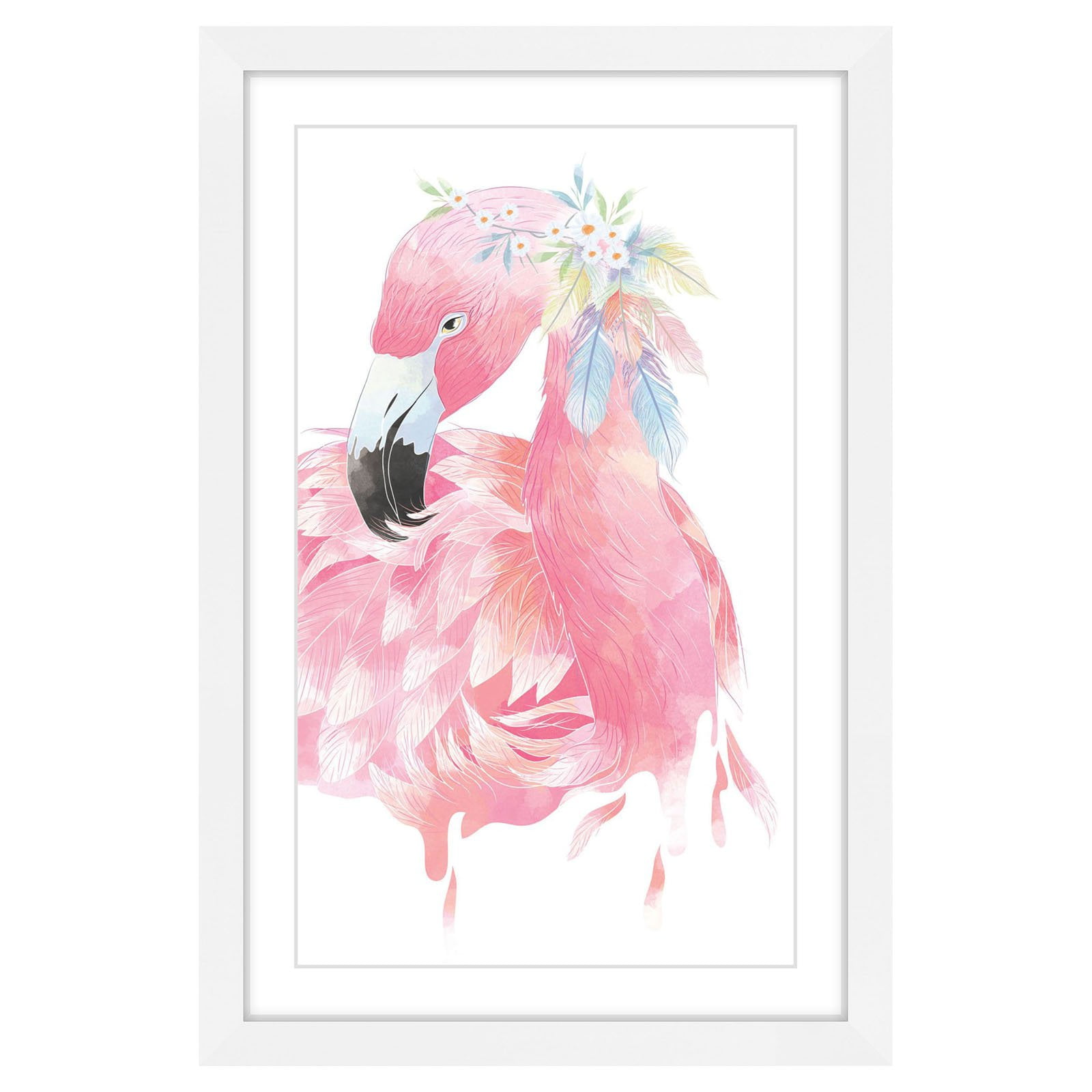 Marmont Hill "Pink Flamingo" by Diana Alcala Framed Painting Print