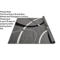 thumbnail image 5 of HR Geometric Stripes Area Rug 8x10 [7'.5" x 10'.5"] Oval Pattern Modern Black & Grey Carpet Comfy shed Free Stain Resistant, 5 of 10