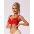 thumbnail image 5 of Unique Bargains Women's Lingerie Full Coverage Bustier Vest Bra Red 85/38C, 5 of 5