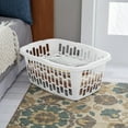 thumbnail image 4 of Mainstays Small 1.5 Bushel Rectangular Laundry Basket, Ideal for Basic Laundry Needs, White, 4 of 10