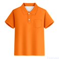 thumbnail image 2 of Fozruso Kids Boys and Girls School Uniform Shirt, Short Sleeve Summer Casual Button Front Collared Shirt with Pockets, 2 of 6