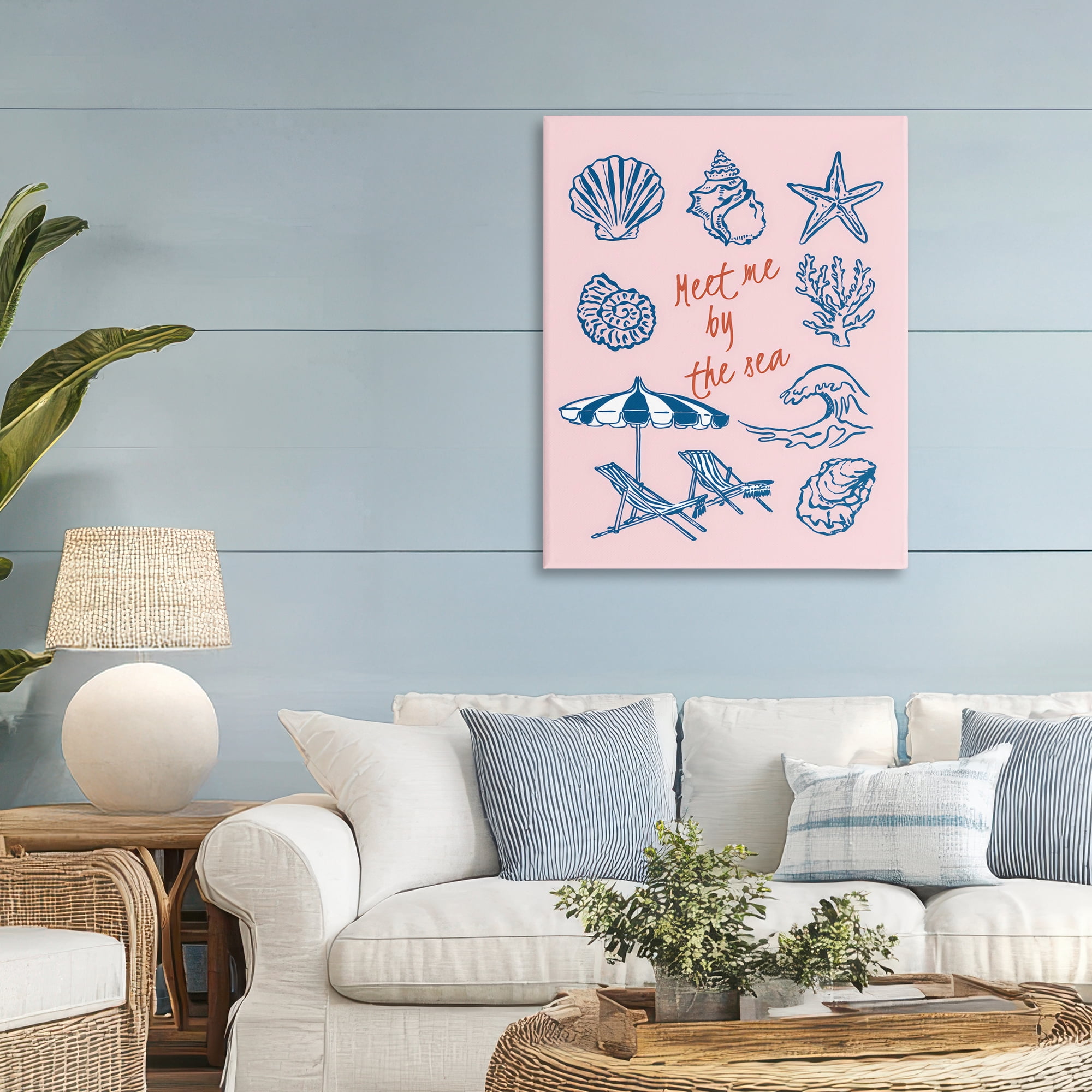 Stupell Industries Meet Me By The Sea Canvas Wall Art, design by The Prints Vibe