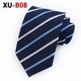 thumbnail image 1 of Corbata de hombre de tela teñida con hilo de poliéster, ropa de negocios, corbata a juego, 1 of 6