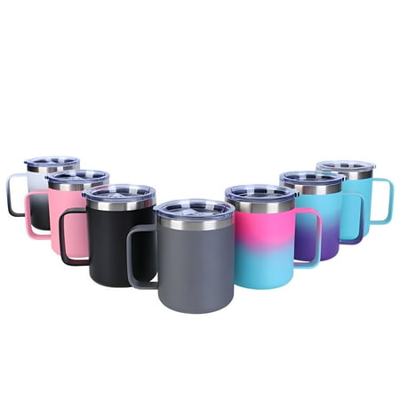 

12oz stainless steel double vacuum mug handle cup coffee cup juice cup