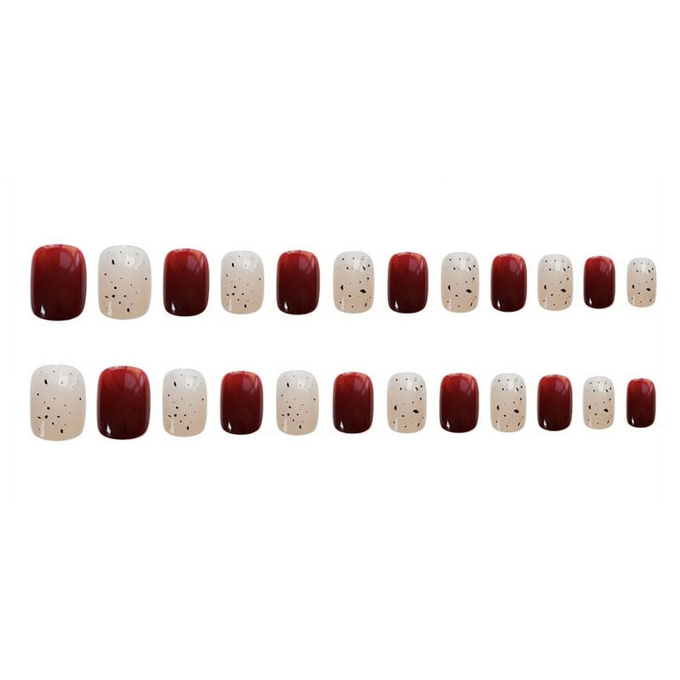 False Nails Red Nail Patch Glue Type Removable Long Paragraph Fashion  Manicure Save Time DW From Baibuju7, $44.06