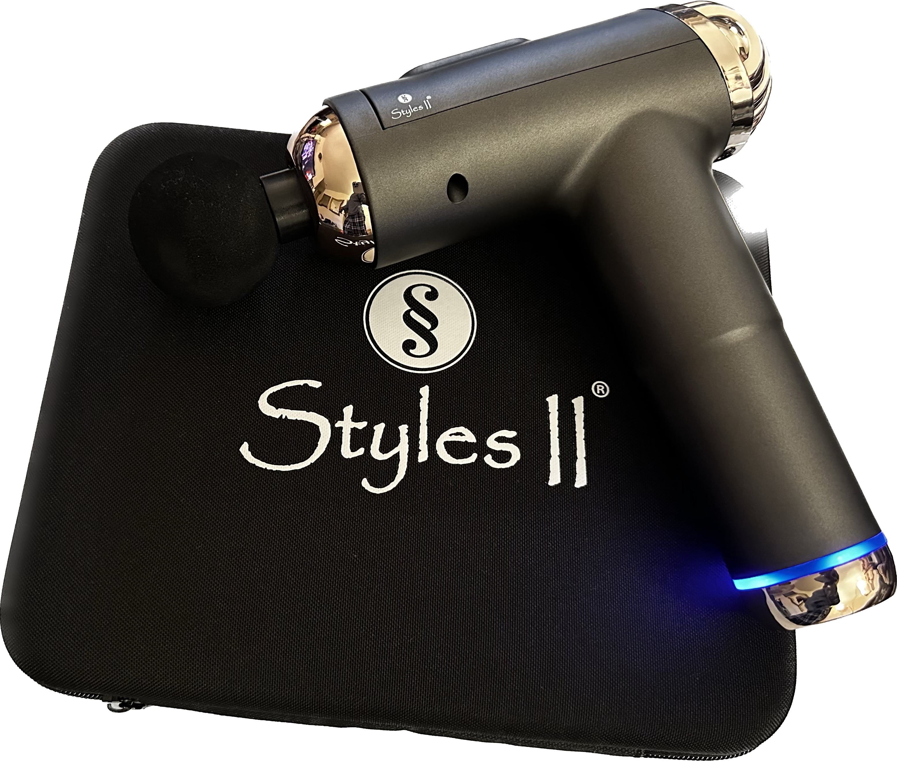 Styles II Deep Tissue Muscle Massage Gun 20 Speeds Percussion Massager with 6 Massage Heads