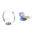 thumbnail image 1 of Soporte para botellas de gato de hierro, bandeja organizadora de estatuas de resina, escultura de exhibición de metal moderna para decoración del, 1 of 8