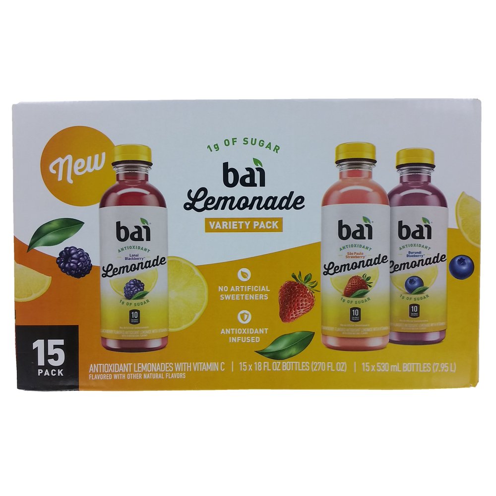 Bai Lemonade Antioxidant Infused Variety Pack (18 Fluid Ounce bottles