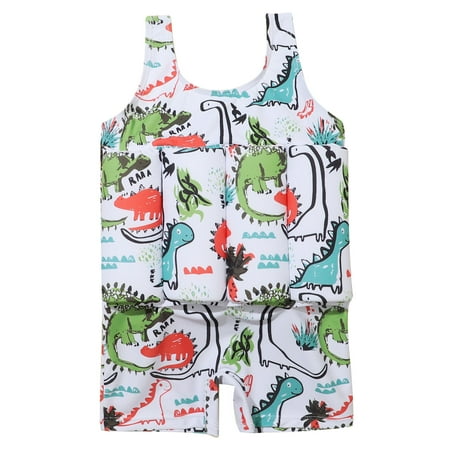 

Utoimkio Toddler Boy Swimsuit Toddler Baby Boys Float Suit Cartoon Dinosaur Sleeveless Vest Buoyancy One-piece Swimsuit