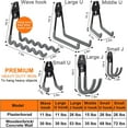 thumbnail image 2 of Garage Hooks,24Pack Heavy Duty Garage Hanger Organizer Anti-Slip Double Wall Garage Storage Hooks for Ladder, Power Tool,Bike,Ropes (23 Hooks & 1 hoder Strap)-Orange, 2 of 9