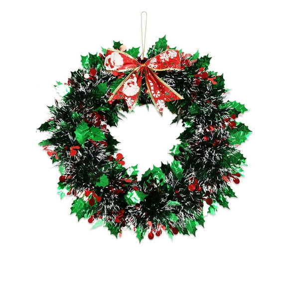 KUNPENG Artificial Christmas Wreath for Outdoor 17.79" All-Season Xmas Wreath for Front Door Holiday Home Decor