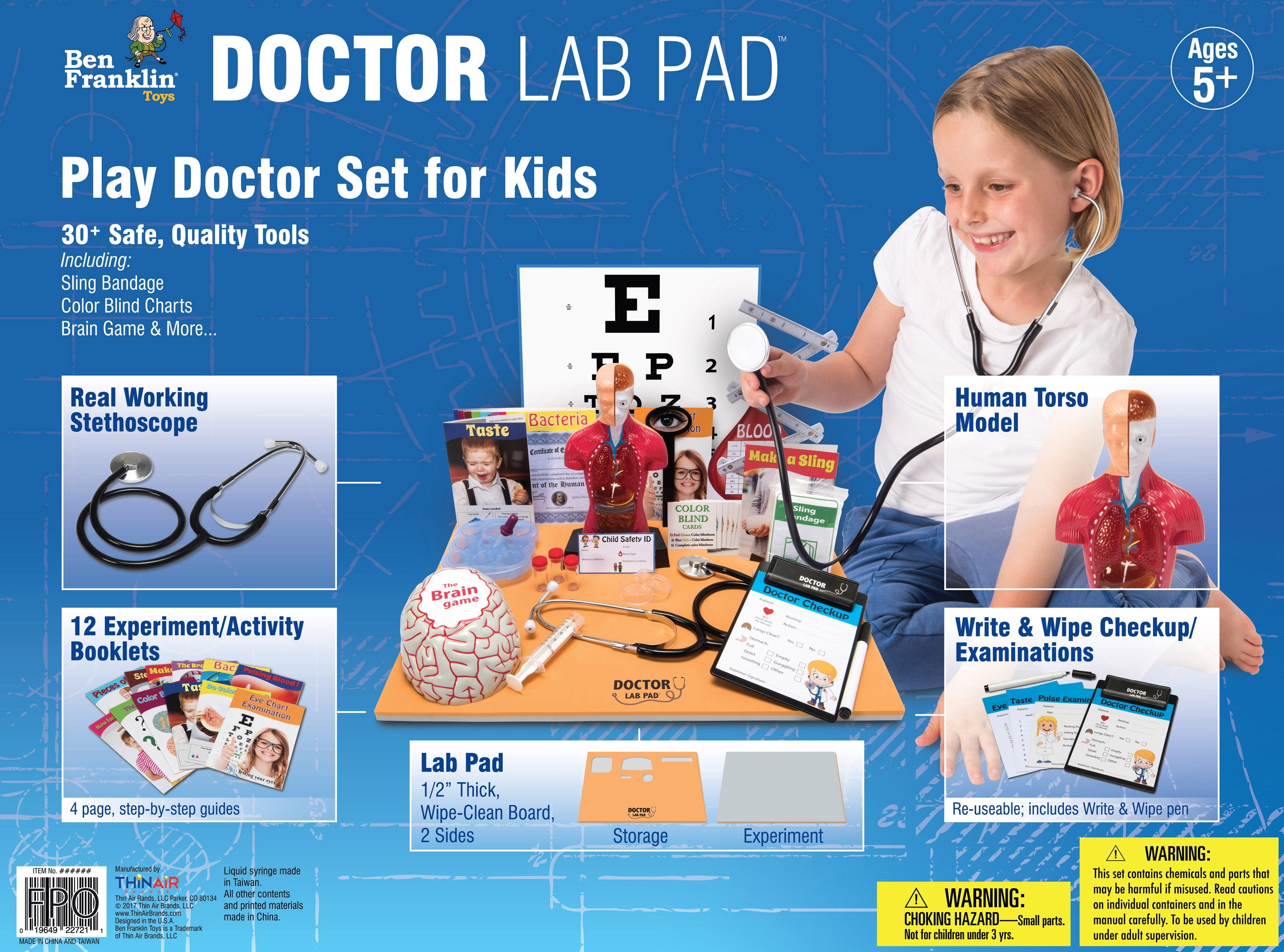 ben franklin toys doctor lab pad biology kit