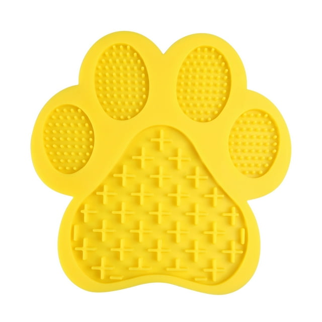 Tapis de Léchage pour Chien et Chat Dispositif de Distraction de Lavage Tapis à Distribution Lente Double Ligne avec Pivot