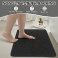 thumbnail image 5 of SIXHOME Bathroom Rugs Non Slip Bath Mat Chenille Soft Absorbent Quick Dry Bath Rugs for Bathroom Floor with Rubber Backing Machine Washable Bathmat Boho Bathroom Decor 17"x24" Black, 5 of 8