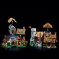 thumbnail image 3 of LEGO Icons Medieval Town Square Build and Display Model, Classic Castle Set Reimagined with 8 Medieval Minifigures, Explore the Medieval Village of Felsa in this Building Set for History Lovers, 10332, 3 of 6