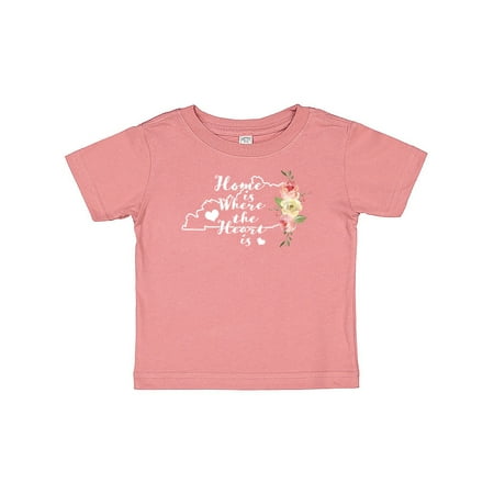 

Inktastic Kentucky Home is Where the Heart is with Watercolor Floral Gift Baby Boy or Baby Girl T-Shirt