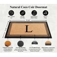 thumbnail image 4 of A1HC Black/Beige 18 in x 30 in Front Door Mat Coir PVC Classic Border Entryway Mat Heavy Duty Boot Scrapper Monogrammed Doormat, 4 of 7