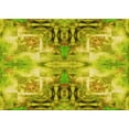thumbnail image 1 of Ahgly Company Indoor Rectangle Patterned Dark Yellow Green Area Rugs, 2' x 4', 1 of 6