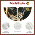 thumbnail image 4 of Daiia Realistic Style Cute Cat Drawing Merry Christmas Tree Skirt , Xmas Large Lace-up Tree Skirt, Santa Snowflakes Rustic Home Decorations New Year Party Farmhouse Decor-48", 4 of 7