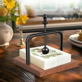 thumbnail image 2 of Feed Metal Arm Wooden Napkin Holder For Cafe Restaurant Home Kitchens Compact Vertical Design Base, 2 of 9