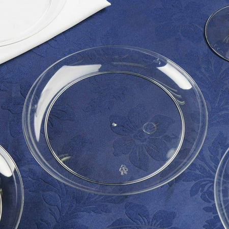 BalsaCircle 40 pcs Disposable Plastic Dessert Plates for Wedding Reception Party Buffet Catering