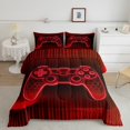 thumbnail image 2 of Erosebridal Geometric Gamepad Bedding Queen Comforter Set, Abstract Stripe Down Comforter, Gaming Sports Decor, Reversible, 2 of 7