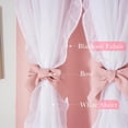 thumbnail image 4 of Coquette Style Curtains for Girls'Bedroom Decorative Drapes for Kids Double Layer Curtain Ruffle Sheer Overlay Room Darkening Pretty Chic Princess, 52x63 inch, Blush Pink, 2 PCs, 4 of 8