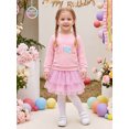 thumbnail image 6 of RUINIXCW Toddler Baby Girl Birthday Outfit Long Sleeve Sweatshirt with Tulle Skirt, 6 of 9