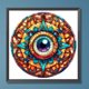 thumbnail image 1 of Cuadros Decorativos Pintura de diamante 5D DIY Full Round Drill Eye Mandala Kit Decoración del hogar Arte Wdftyju embutido en tela, 1 of 7