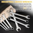 thumbnail image 5 of Uxcell Metric Combination Wrench 26mm Open End & 15-Degree Offset 12-Point Box End Chrome Vanadium Steel Industrial Grade Double Ended Wrenches Spanners Tools, 5 of 7