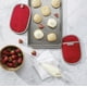 thumbnail image 2 of Set de 2 soportes para ollas KitchenAid Asteroid de algodón rojo fuego, 2 of 5