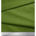 thumbnail image 2 of Soimoi Green Velvet Fabric Moroccan Damask Print Fabric by the Yard 58 Inch Wide, 2 of 3