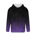 thumbnail image 3 of ZCFZJW Mens Casual Tie Dye Print Hooded Sweatshirts Loose Lightweight Comfy Long Sleeve Drawstring Hoodie Tops Trendy Fall Winter Warm Outwear Coat with Pocket Purple L, 3 of 4