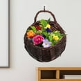 thumbnail image 3 of LOLIPPYY Set of 2 Woven Wall Flower Baskets Natural Wicker Hanging Farmhouse Decor Entrance, 3 of 8